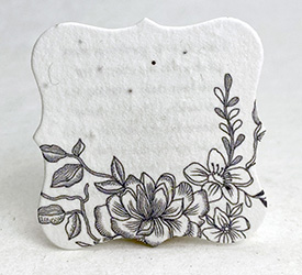 square seed paper tags